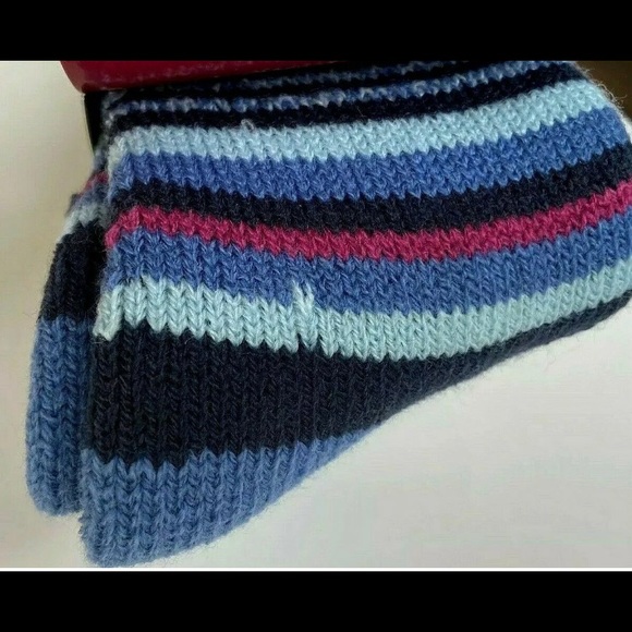 NEW Polar Extreme Insulated Thermal Socks Women SHOE SIZE 5-10 BLUE PINK KNIT - Picture 4 of 9